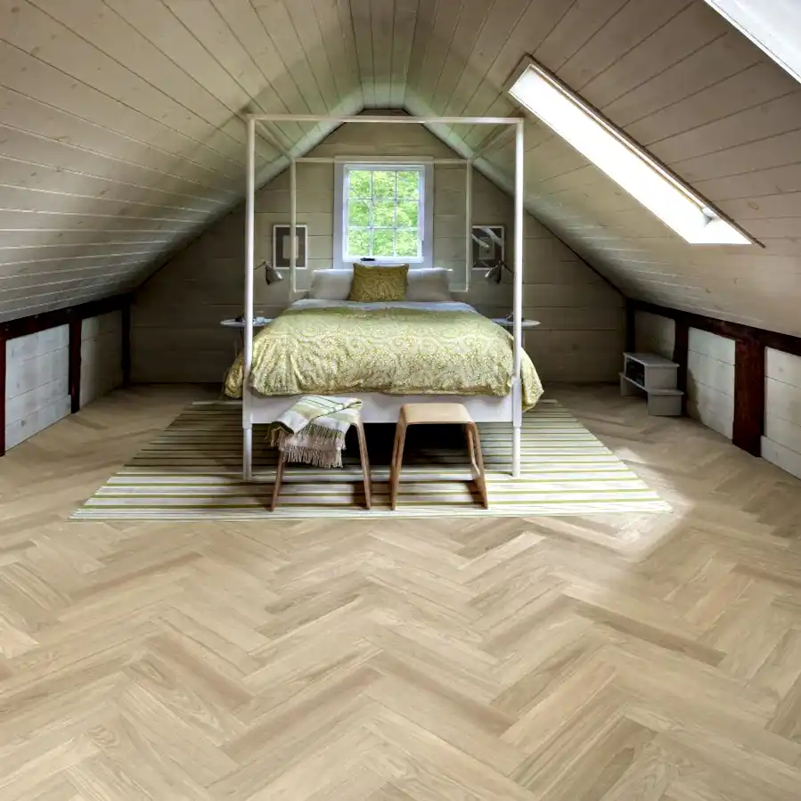 Kahrs Herringbone Oak AB DIM White