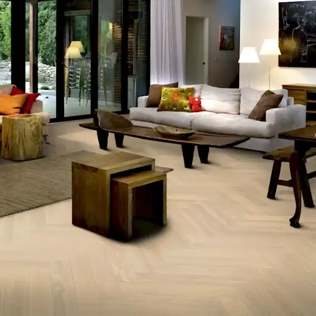 Kahrs Herringbone Oak AB White