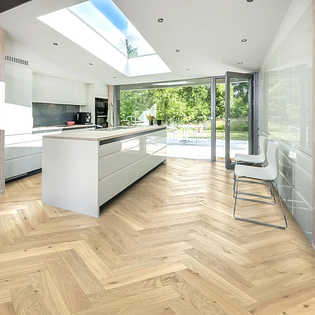 Kahrs Herringbone Oak CC DIM White