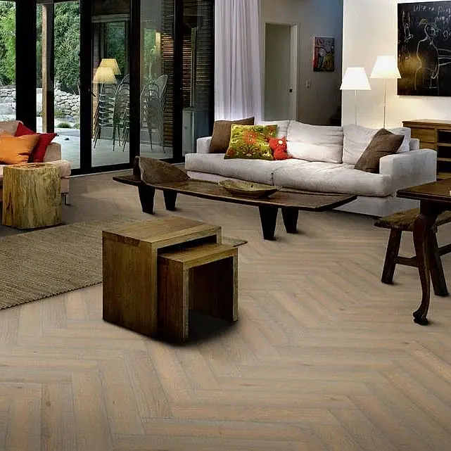 Kahrs Herringbone Oak CC Vintage White