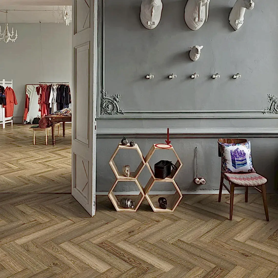 Kahrs Herringbone Oak CD Smoked