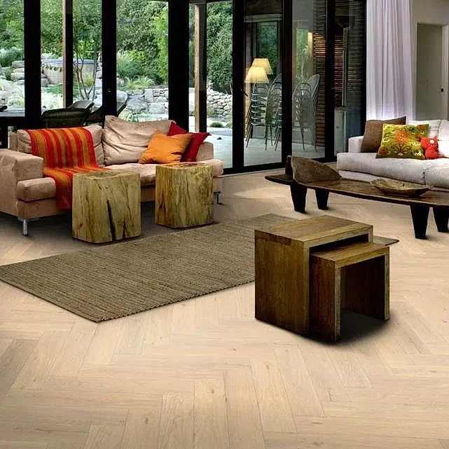 Kahrs Herringbone Oak CD White