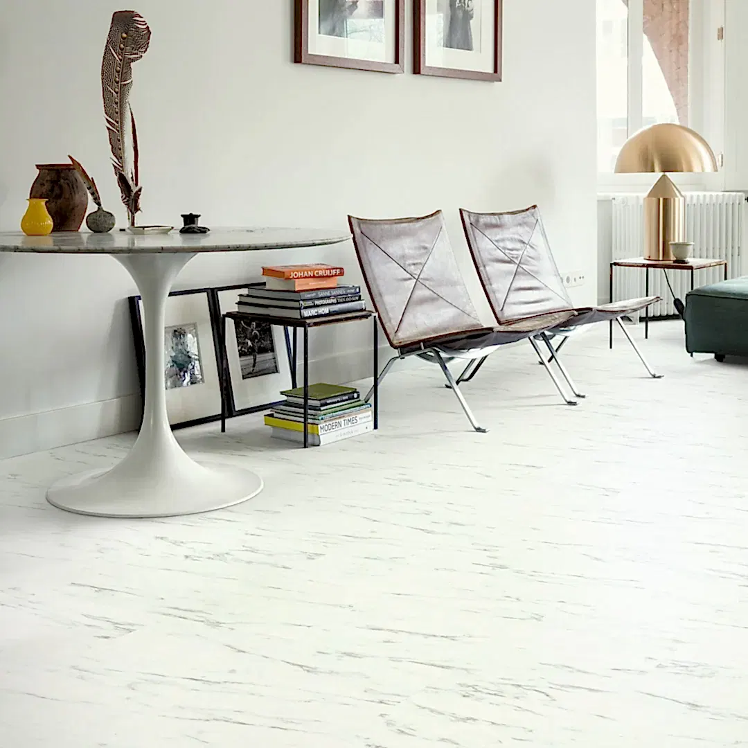 Quickstep Vinyl Oro Base Marble Carrara White